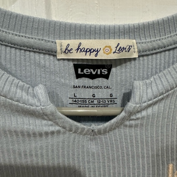 Levi's Women's Light Blue Ribbed Top - Picture 3 of 3